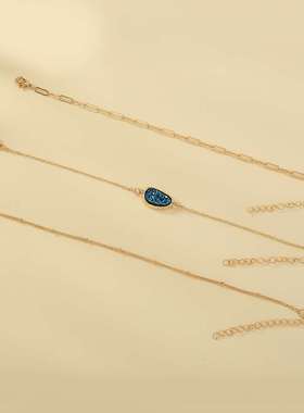 Fashion simple and versatile accessories multi-layer three-l