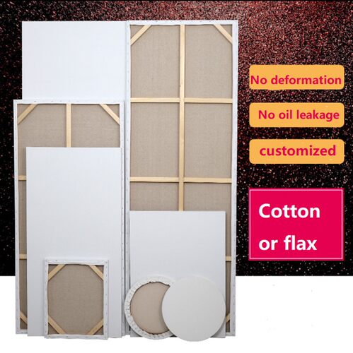 painting canvas blank pane square mounted Art Cotton flax - 图0