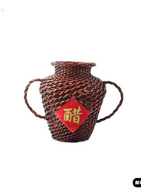 花瓶海的女儿水姑娘傣族舞摆件坛子醋酒坛缸草柳藤竹编器道具罐