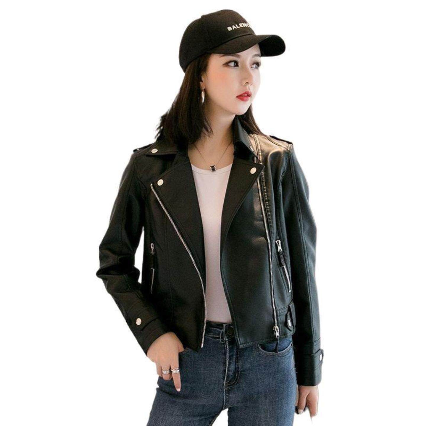 小皮衣外套女短款2025年新款春秋季韩版修身爆款大码机车皮夹克潮,淘宝优惠券,粉丝福利购,淘宝优惠卷