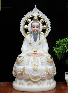 汉白玉三清道祖神像太上老君原始天尊道德灵宝天尊汉白玉三清神像