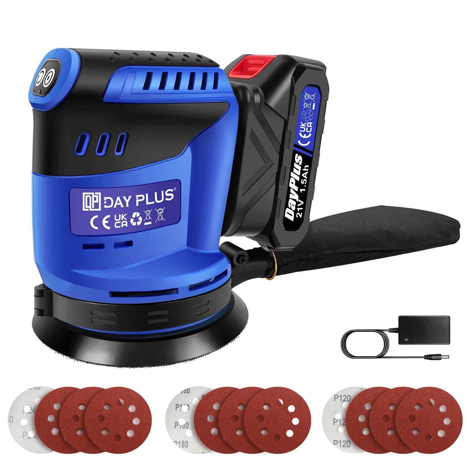 锂电砂纸圆型打磨机无线手持无尘家具木材金属打磨抛光砂纸机,淘宝优惠券,粉丝福利购,淘宝优惠卷