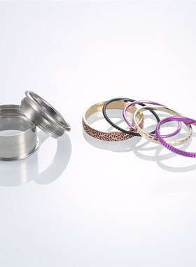 Koaem 5 Pieces Accessories Mix Aluminum and Copper Rings Wom