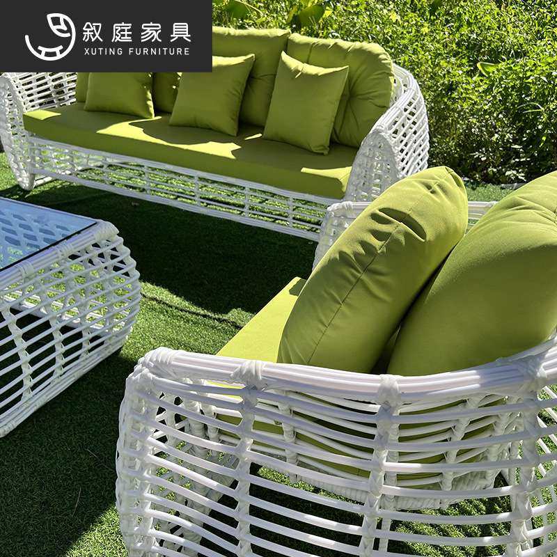 叙庭户外简约休闲藤编沙发室外花园庭院外摆家具防水防晒单人藤椅,淘宝优惠券,粉丝福利购,淘宝优惠卷