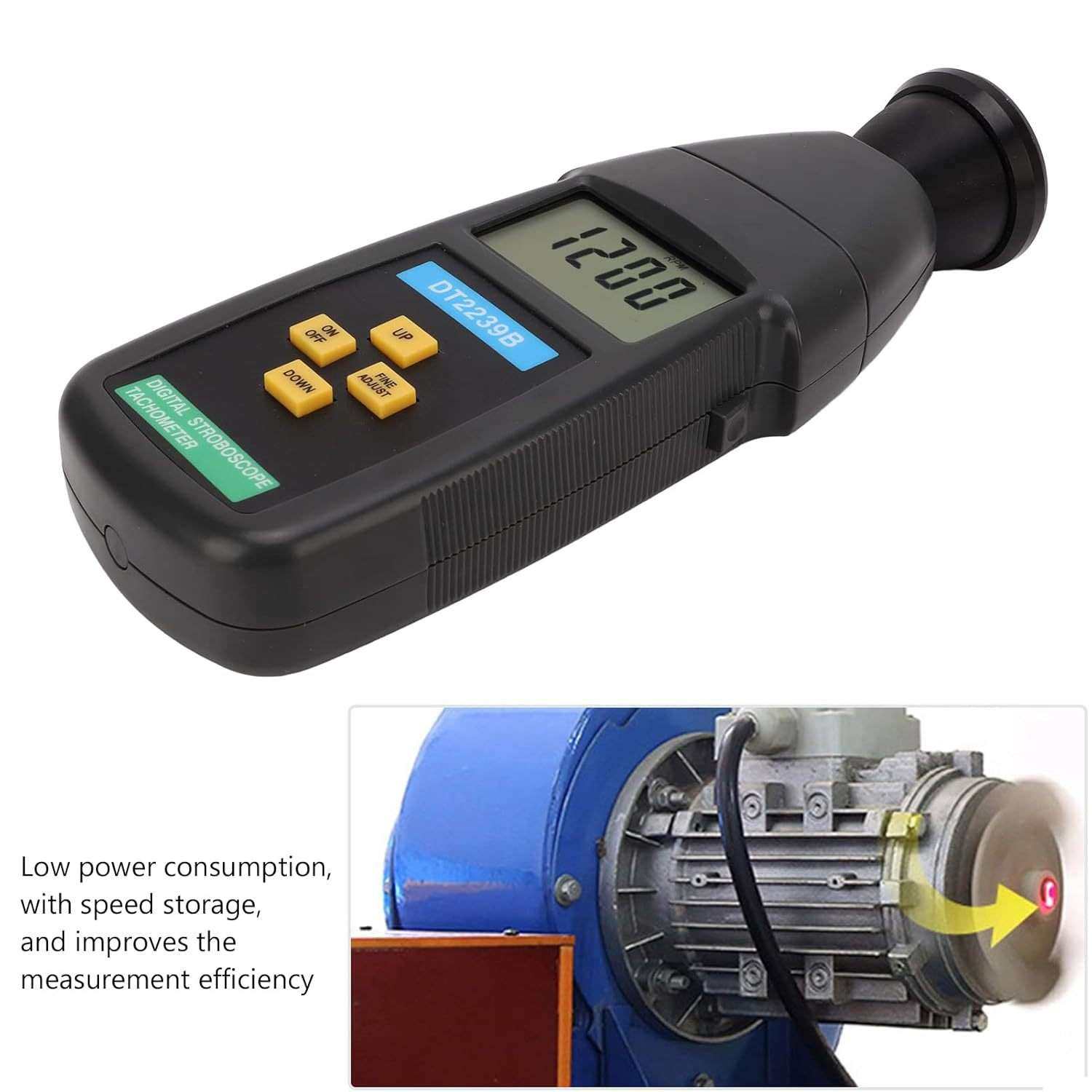 非接触式频闪仪无反光贴闪屏转速表速度计光电测速检测器DT2239BB,淘宝优惠券,粉丝福利购,淘宝优惠卷