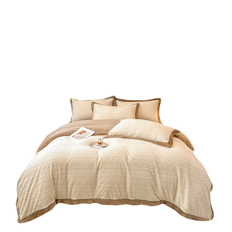 四件加绒加厚防静电防蟎速热被牀单欧式风亲肤柔软保暖,淘宝优惠券,粉丝福利购,淘宝优惠卷