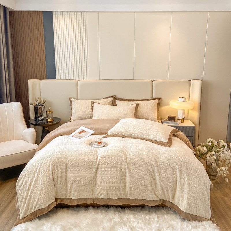 四件加绒加厚防静电防蟎速热被牀单欧式风亲肤柔软保暖,淘宝优惠券,粉丝福利购,淘宝优惠卷