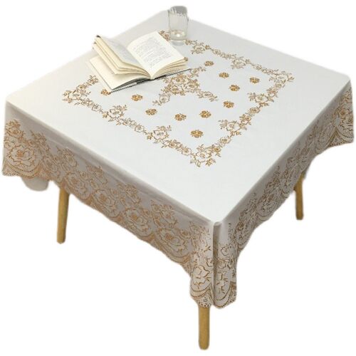 正方形桌布防水防油防滑免洗pvc塑料餐桌布台布田园家用八仙桌布 - 图3