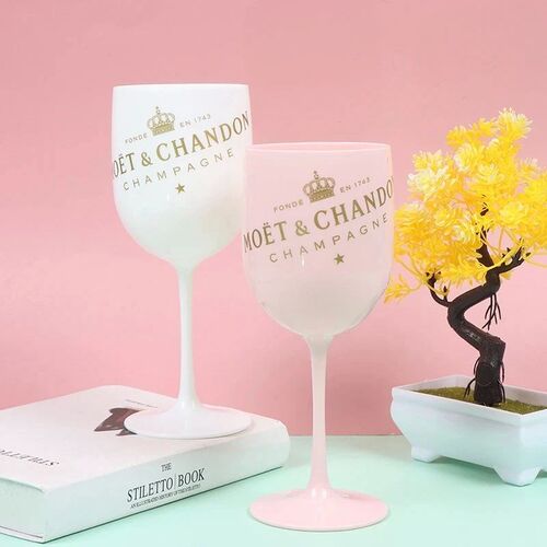 MOET 500ML Champagne Flutes Glasses Plastic Wine Glasses Dis - 图1