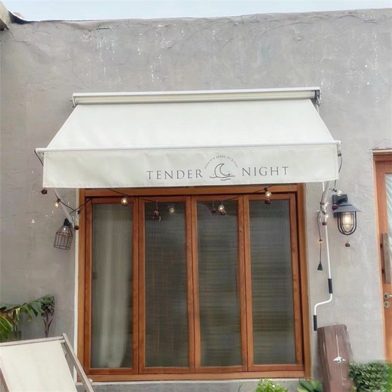 厂家定做欧式曲臂式伸缩雨棚咖啡店门头摆臂遮阳篷固定棚曲遮雨蓬,淘宝优惠券,粉丝福利购,淘宝优惠卷