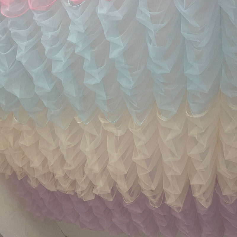 新款婚庆云顶纱吊顶装饰婚礼室内舞台云朵纱吊顶纱幔网纱彩色雪纱,淘宝优惠券,粉丝福利购,淘宝优惠卷
