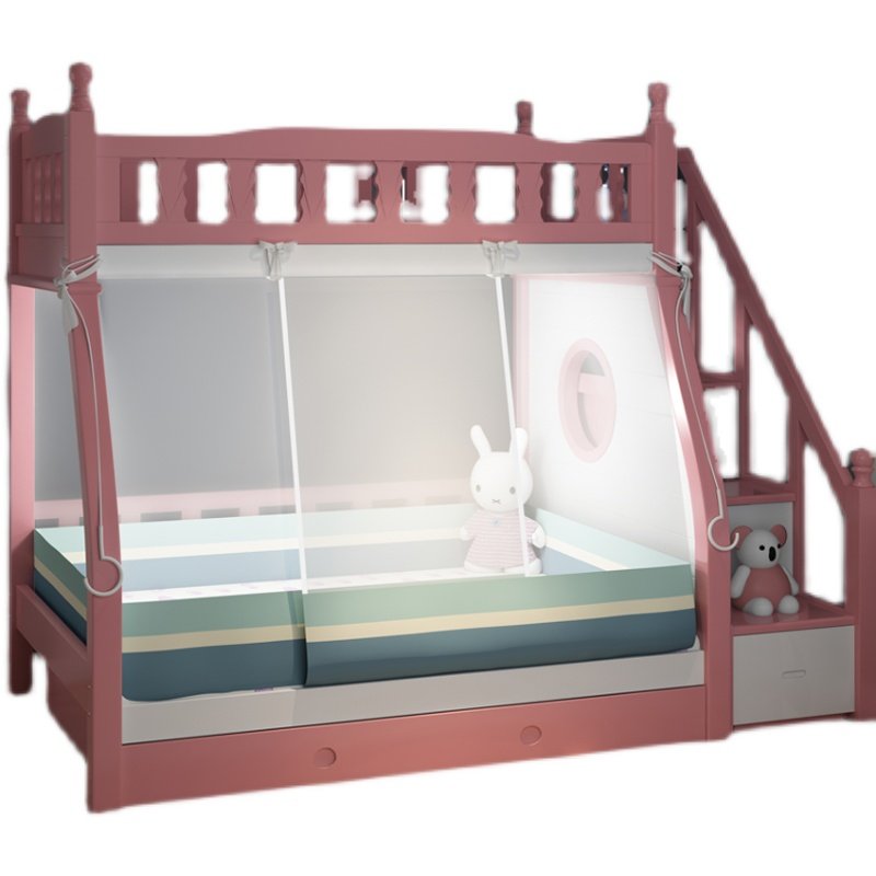子母床蚊帐1.2m层床下铺1.5米儿童实木家用高低床梯形通用1.m,淘宝优惠券,粉丝福利购,淘宝优惠卷