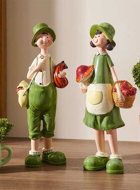 超市美陈摆件道具娃娃庭院造景客厅电视柜露台阳台园艺花架装饰品