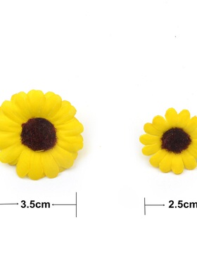 30pcs Mini Silk Sunflower Artificial Daisy Flower Head For W