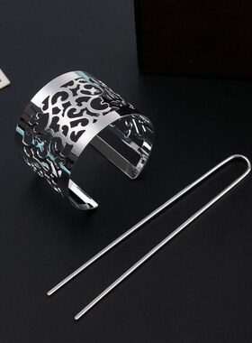 Hair s Feather Bun Cuff Leaf HairPin Set Women Unique Weddin