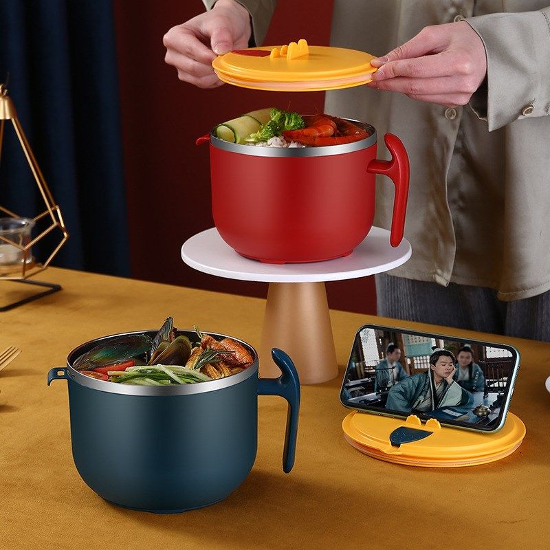 30不锈钢泡面碗 上班族学生宿舍泡面杯方便面碗食堂带盖大号饭盒,淘宝优惠券,粉丝福利购,淘宝优惠卷