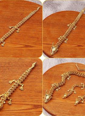 新款3D立体活动龙王霸气中国龙爆款桌面装饰手把件金属工艺品