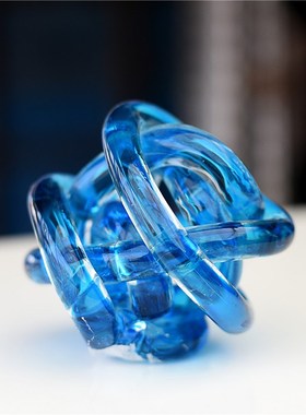 每周一三五10点上新/抽象艺术现代彩色玻璃麻团桌面装饰摆件B-