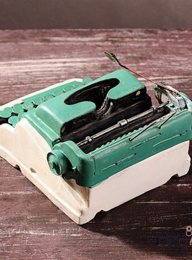 复古打字机模型摆件 创意饭厅酒吧橱窗陈列道具怀旧装饰品摆设