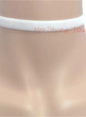Valentines Day Gift Punk Gothic White Velvet Choker Necklac
