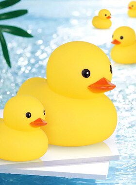 Cute Duck Baby rattle Bath toys Squeeze animal Rubber toy