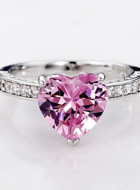 New Trendy Heart Shape Zircon Wedding Rings For Women