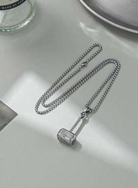 Hip-hop punk hammer accessories pendant titanium steel neckl