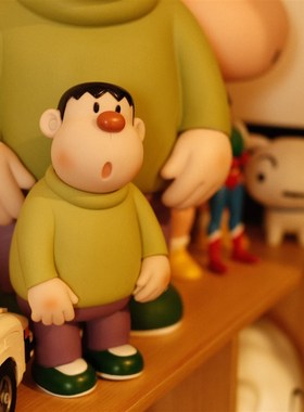 出口可爱复古经典漫画卡通胖虎技安公仔摆件怀旧氛围主题装饰