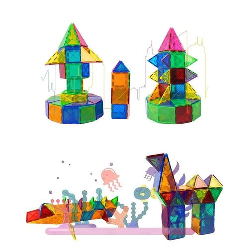 Model Toy Geometric Triangle Magnetic Designer Tiles Magnet - 图0