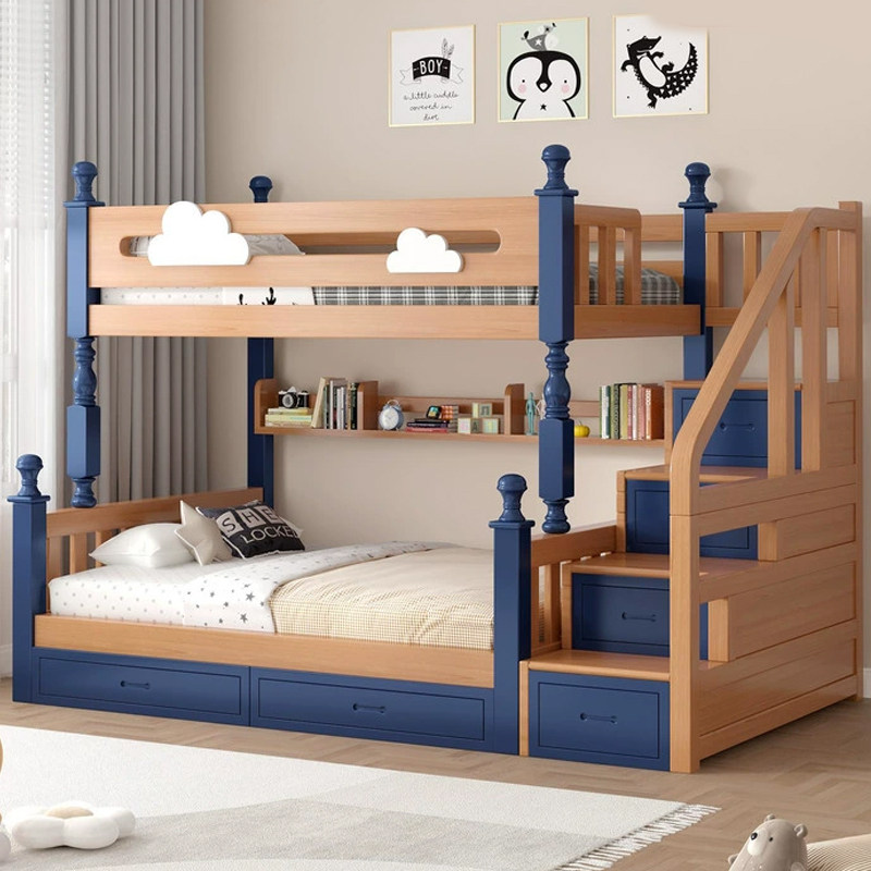 全实木上下双层床儿童床男孩女孩双人床橡胶木上下铺高低床子母床,淘宝优惠券,粉丝福利购,淘宝优惠卷
