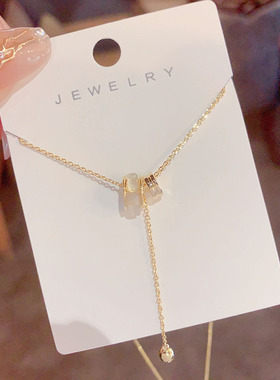 高级感小蛮腰流苏项链女锁骨链新款轻奢小众设计感精致颈链配饰品