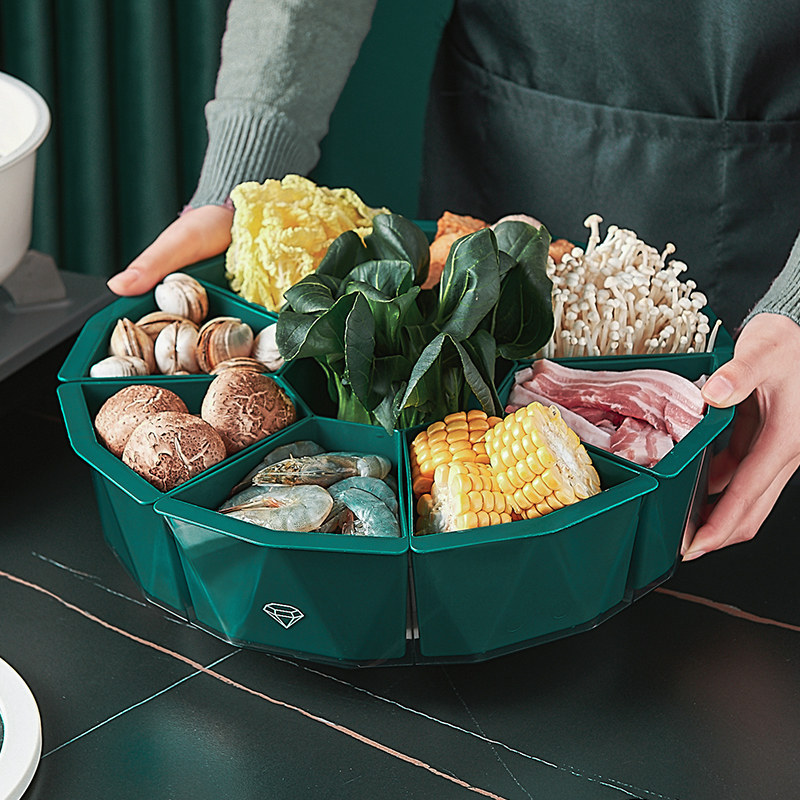 双层火锅拼盘可旋转火锅沥水篮家用多功能分格洗菜盆火锅隔菜盆,淘宝优惠券,粉丝福利购,淘宝优惠卷