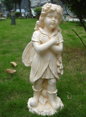 客厅摆件家居饰品欧式人物雕像塑像工艺品站立花仙子庭院花园摆设