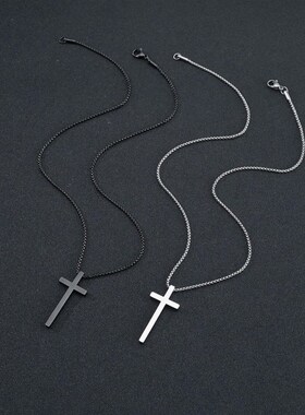 Cross necklace Mens fashion sweater chain十字架项链男