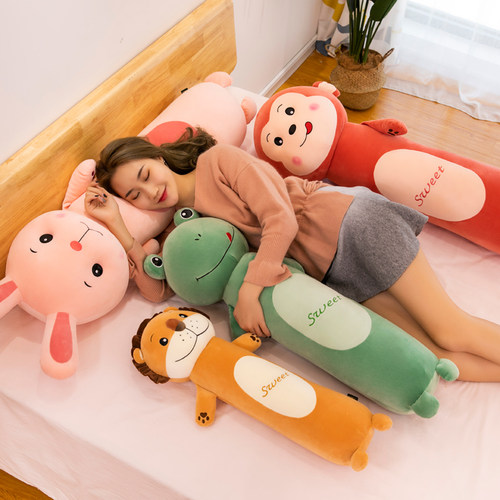 可爱毛绒玩具太阳狮子公仔布娃娃圆柱床上长抱枕儿童玩偶安抚女孩 - 图0