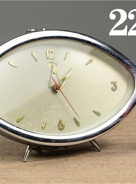 小闹铃机械发条 老钟表 老式闹钟 上海老物件 古玩收藏装饰摆设