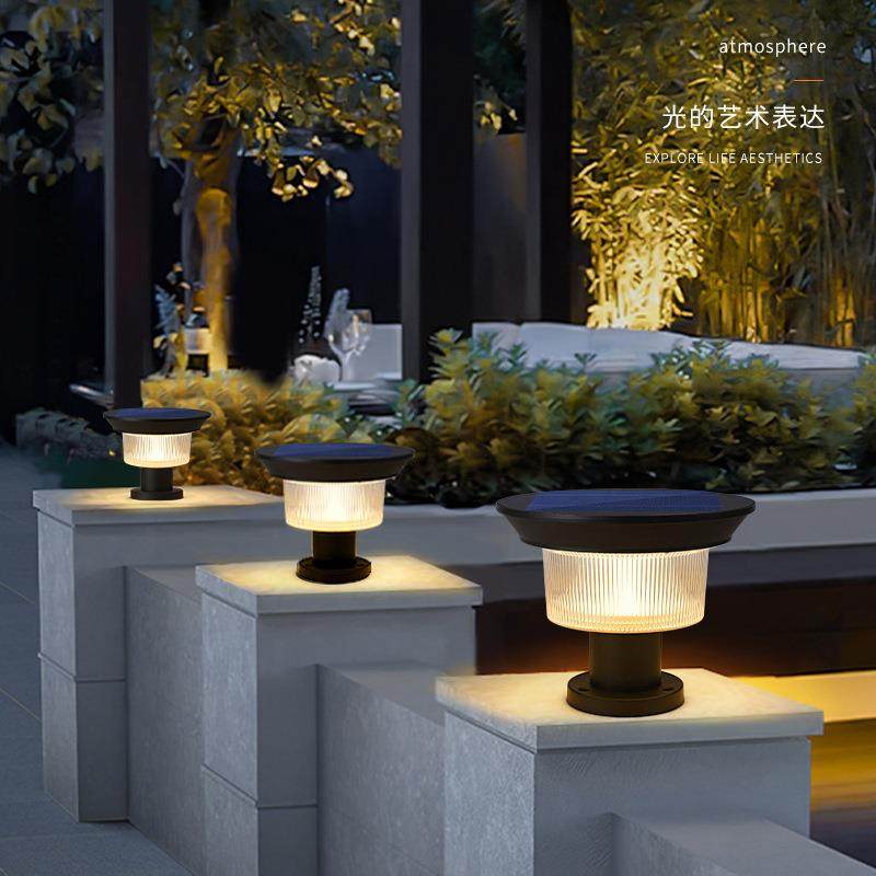 新款太阳能户外灯柱头灯户外防水简约别墅庭院灯大门柱墙头围墙灯,淘宝优惠券,粉丝福利购,淘宝优惠卷