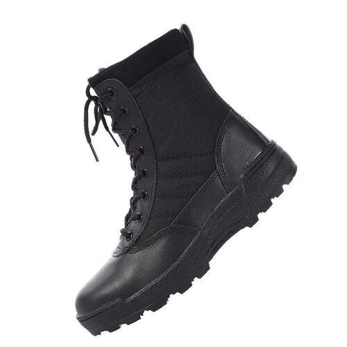 2025 New Us Military Leather Boots for Men Combat Bot Infant - 图2