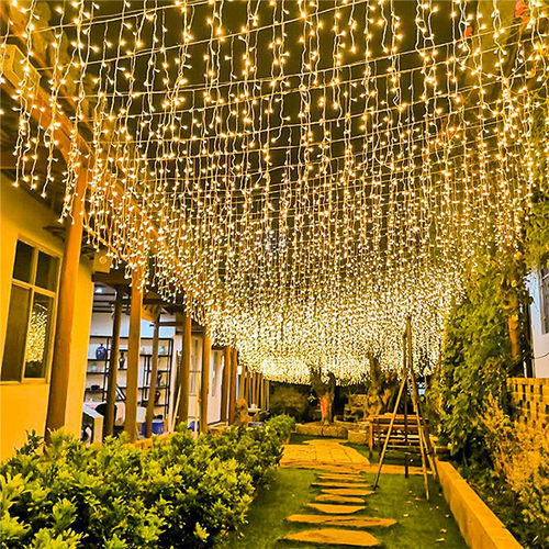 5M Christmas lights waterfall Outdoor LED Curtain String Lig - 图1