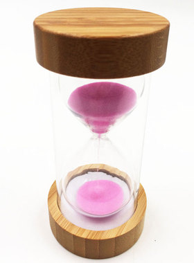 新古典竹木质沙漏 3//7/8/15//30分钟餐厅沙漏计时器招财摆件