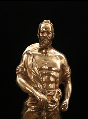 大禹铜像奖杯礼品合作个性大禹治水雕塑家居办公室装饰工艺品摆件