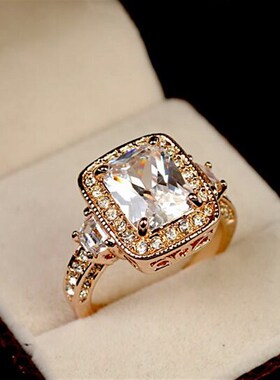 Fashion Genuine Austria Crystal Luxury Classic Rectangle Gre