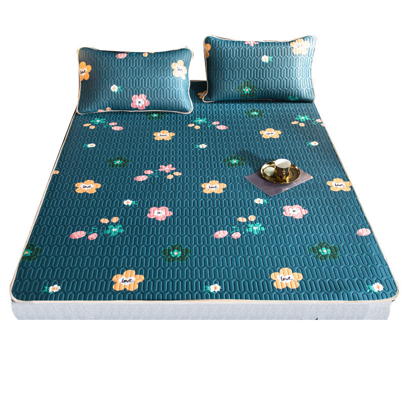 乳胶冰丝凉席三件夏季可水洗1.8m床折叠1.5席子1.2可机洗米,淘宝优惠券,粉丝福利购,淘宝优惠卷