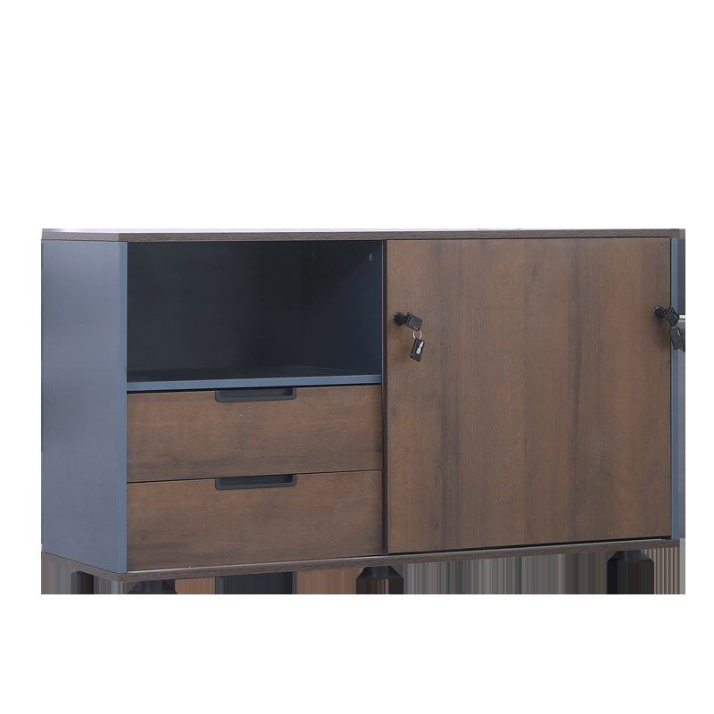 天瑞翔文办公桌侧边柜大班台副柜木质带锁推拉门矮柜打印机置物柜,淘宝优惠券,粉丝福利购,淘宝优惠卷