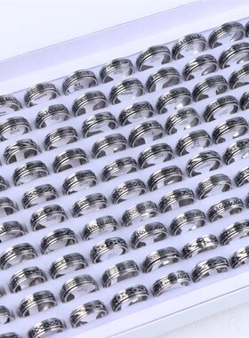 10pcs/lot Wholesale Fashion Simple Stainless Steel Ring For