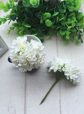 6pcs Silk Stamen Artificial Flower Bouquet Wedding Party Dec