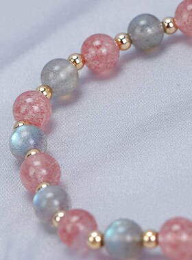 Badu Strawberry Crystal Grey Moonstone Brlet Womens Transpo