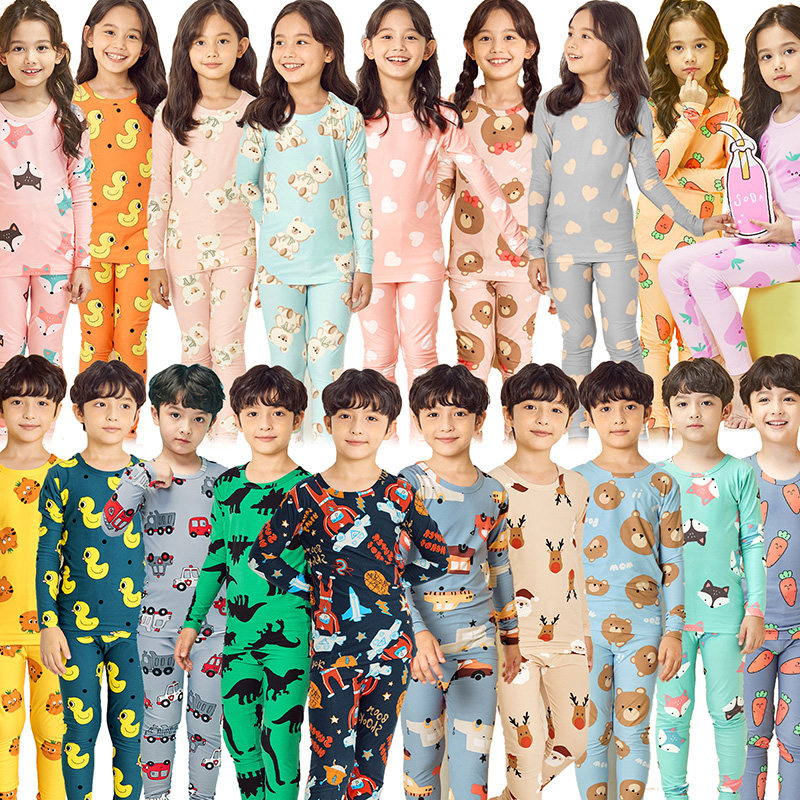 韩国儿童秋衣薄款秋冬保暖男童内衣套装女童衬衣棉毛衫宝宝家居服,淘宝优惠券,粉丝福利购,淘宝优惠卷