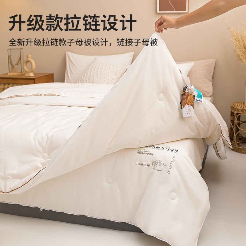 子母被二合一拉链款春秋被子被芯加厚冬被保暖四季通用大豆纤维被,淘宝优惠券,粉丝福利购,淘宝优惠卷