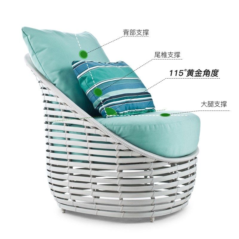 莫家创意北欧藤艺沙发椅阳光房别墅庭院休闲户外沙滩泳池编藤沙发,淘宝优惠券,粉丝福利购,淘宝优惠卷